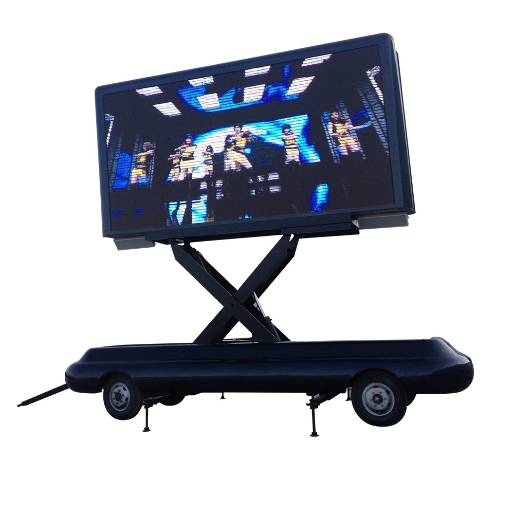 Trailer de tela LED colorida ao ar livre
